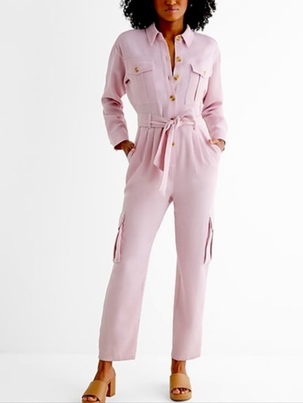 Express Utility Jumpsuit ~ Pink ~ XL